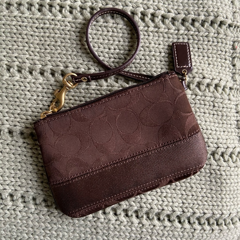 Brown Coach Wristlet